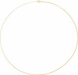 14K Yellow Gold 1.1 mm Rolo 16" Chain