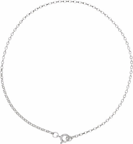 Sterling Silver 1.1 mm Rolo 7" Chain