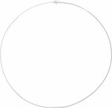 14K White Gold 1.1 mm Rolo 16" Chain