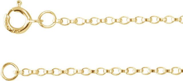14K Yellow Gold-Filled 1.1 mm Rolo 16" Chain