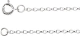 14K White Gold 1.1 mm Rolo 24" Chain