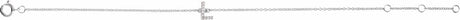 14K White Gold .04 CTW Natural Diamond Initial L 6-7" Bracelet