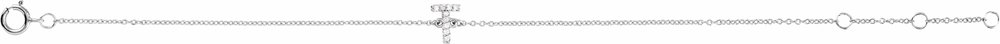 14K White .05 CTW Natural Diamond Initial T 6-7" Bracelet