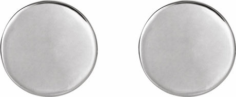 Sterling Silver 10 mm Engravable Disc Earrings