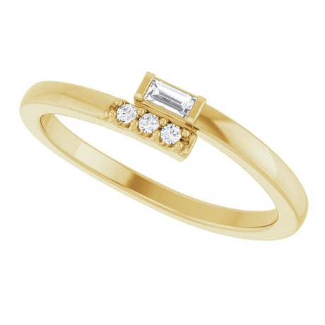 14K Yellow Gold .07 CTW Natural Diamond Stackable Ring
