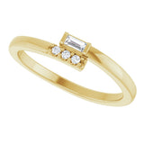 14K Yellow Gold .07 CTW Natural Diamond Stackable Ring