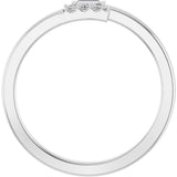 Sterling Silver .07 CTW Natural Diamond Stackable Ring