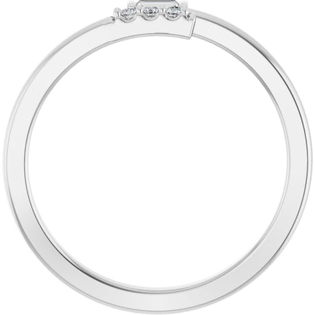 Sterling Silver .07 CTW Natural Diamond Stackable Ring