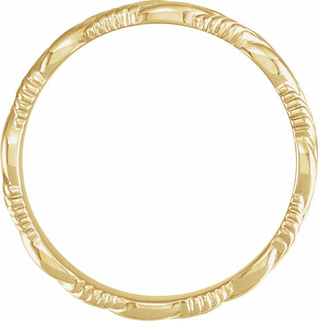 14K Yellow Gold 6 mm Chain Link Band Size 10