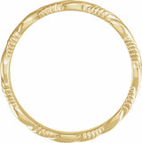 14K Yellow Gold 6 mm Chain Link Band Size 10