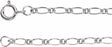 14K White Gold 1.5 mm Figaro 7" Chain