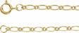 14K Yellow Gold 1.5 mm Figaro 7" Chain