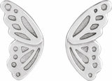 Sterling Silver Butterfly Wing Earrings