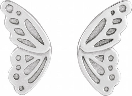 Sterling Silver Butterfly Wing Earrings
