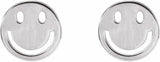 Sterling Silver 6 mm Smiley Face Friction Earrings