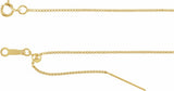 14K Yellow Gold-Filled .85 mm Adjustable Threader Box 16-22" Chain