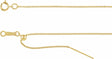 14K Yellow Gold 1 mm Adjustable Threader Box 16-22" Chain