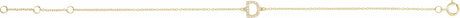 14K Yellow Gold Vermeil .06 CTW Lab-Grown Diamond Initial D 6-7" Bracelet