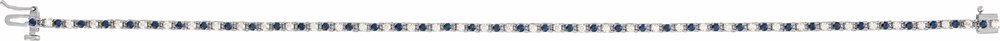 14K White Natural Blue Sapphire & 5/8 CTW Natural Diamond Line 7 1/4" Bracelet