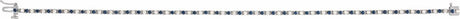 14K White Gold Natural Blue Sapphire & 5/8 CTW Natural Diamond Line 7 1/4" Bracelet