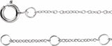 14K White Gold .05 CTW Natural Diamond Initial F 6-7" Bracelet