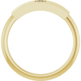 14K Yellow Gold .03 CT Natural Diamond Engravable Heart Ring 