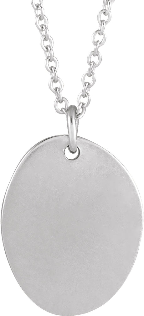 Sterling Silver Engravable Tiny Footprint 18" Necklace