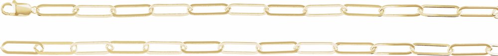 14K Yellow Gold 6.2 mm Paperclip-Style 20" Chain