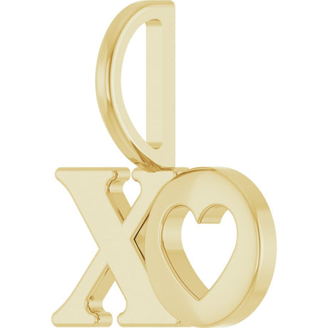 14K Yellow Gold XO Charm/Pendant