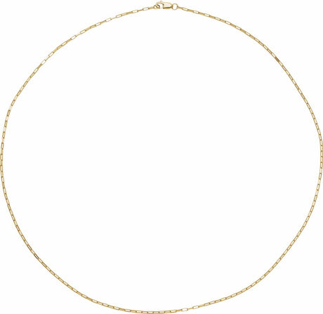 14K Yellow Gold-Filled 1.2 mm Elongated Box 7" Chain