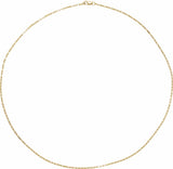 14K Yellow Gold-Filled 1.2 mm Elongated Box 24" Chain