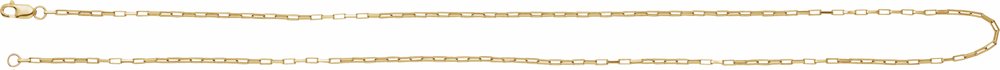 14K Yellow 1.2 mm Elongated Box 16" Chain