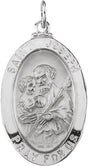 Sterling Silver 23.5x16 mm St. Joseph Medal