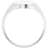 Sterling Silver Oval Signet Ring