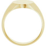 14K Yellow Gold Oval Signet Ring