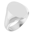 Sterling Silver Oval Signet Ring