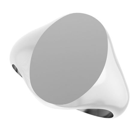 Sterling Silver Oval Signet Ring