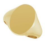 14K Yellow Gold Oval Signet Ring