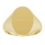 14K Yellow Gold Oval Signet Ring