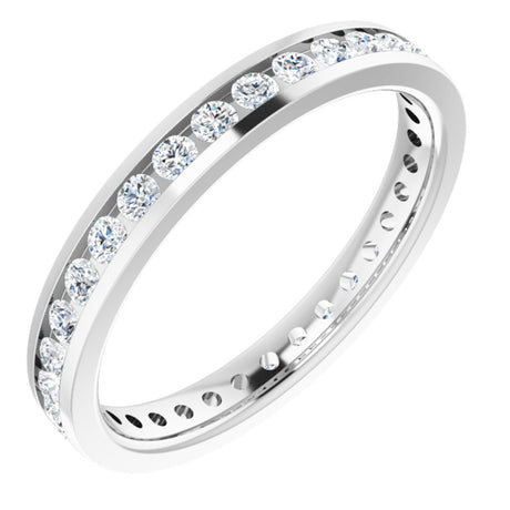 10K White Gold 5/8 CTW Lab-Grown Diamond Eternity Band