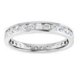 14K White Gold 3/4 CTW Natural Diamond Eternity Band Size 7