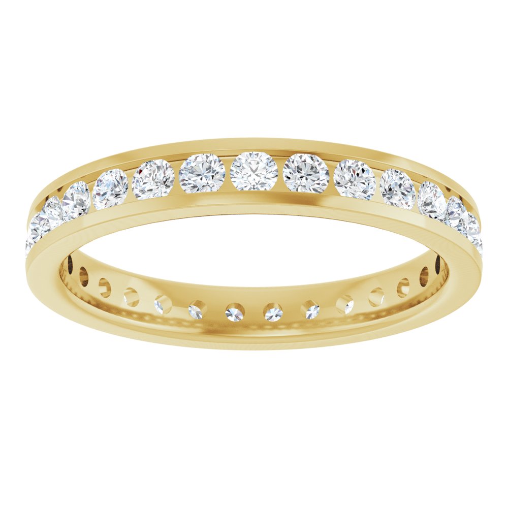 14K Yellow Gold 7/8 CTW Lab-Grown Diamond  Eternity Band Size 6