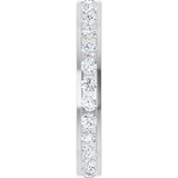 14K White Gold 3/4 CTW Natural Diamond Eternity Band Size 7
