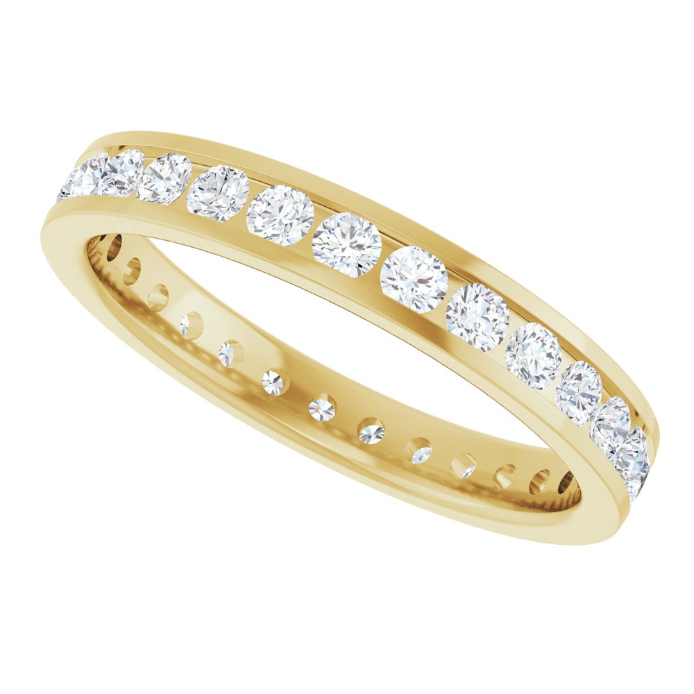 14K Yellow Gold 7/8 CTW Lab-Grown Diamond  Eternity Band Size 6