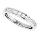 14K White Gold 3/4 CTW Natural Diamond Eternity Band Size 7