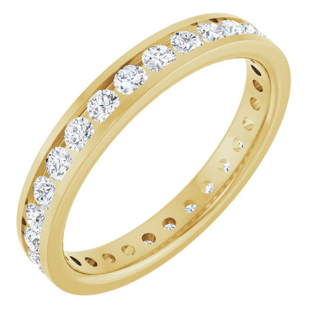 14K Yellow Gold 7/8 CTW Lab-Grown Diamond  Eternity Band Size 6