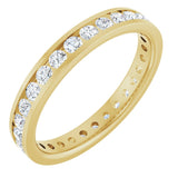 14K Yellow 7/8 CTW Lab-Grown Diamond  Eternity Band Size 6