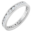 14K White Gold 3/4 CTW Natural Diamond Eternity Band Size 7