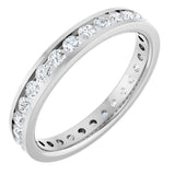 14K White Gold 3/4 CTW Natural Diamond Eternity Band Size 7