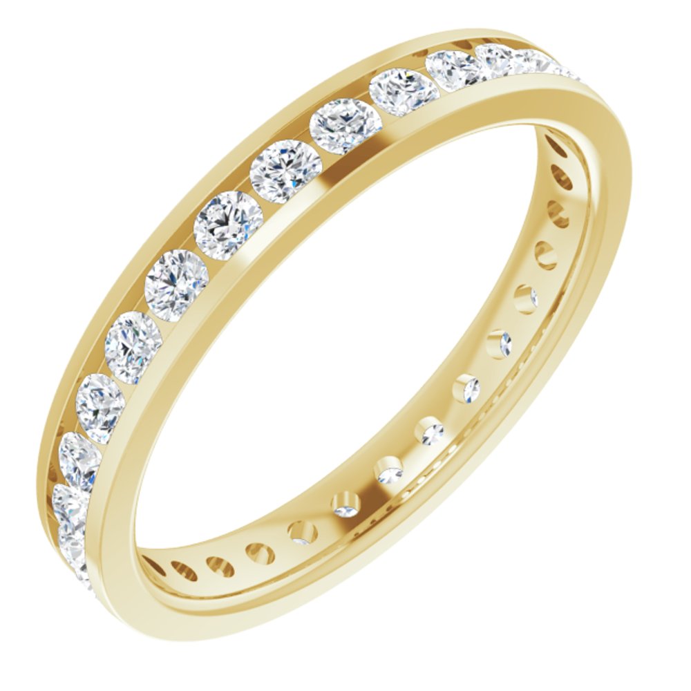 10K Yellow Gold 9/10 CTW Lab-Grown Diamond Eternity Band